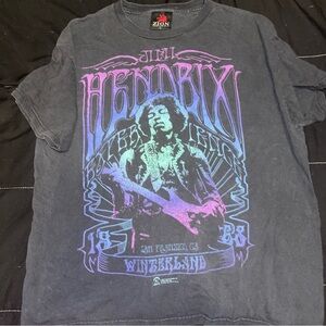 Vintage Zion Jimi Hendrix Men's Black Graphic T-Shirt size large